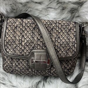 Coach Taylor Snake Pattern flap Crossbody handBag / crossbody